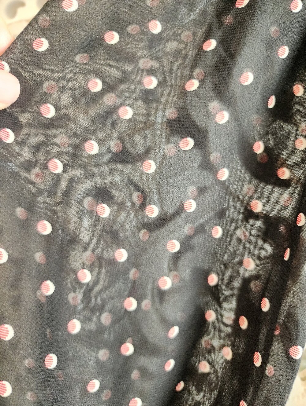 LUCY PARIS POLKA DOT MIDI LONG SHEER SLEEVE SIZE MEDIUM. - Picture 7 of 15